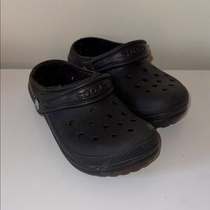 CROCS Kids Black Lined Size 1